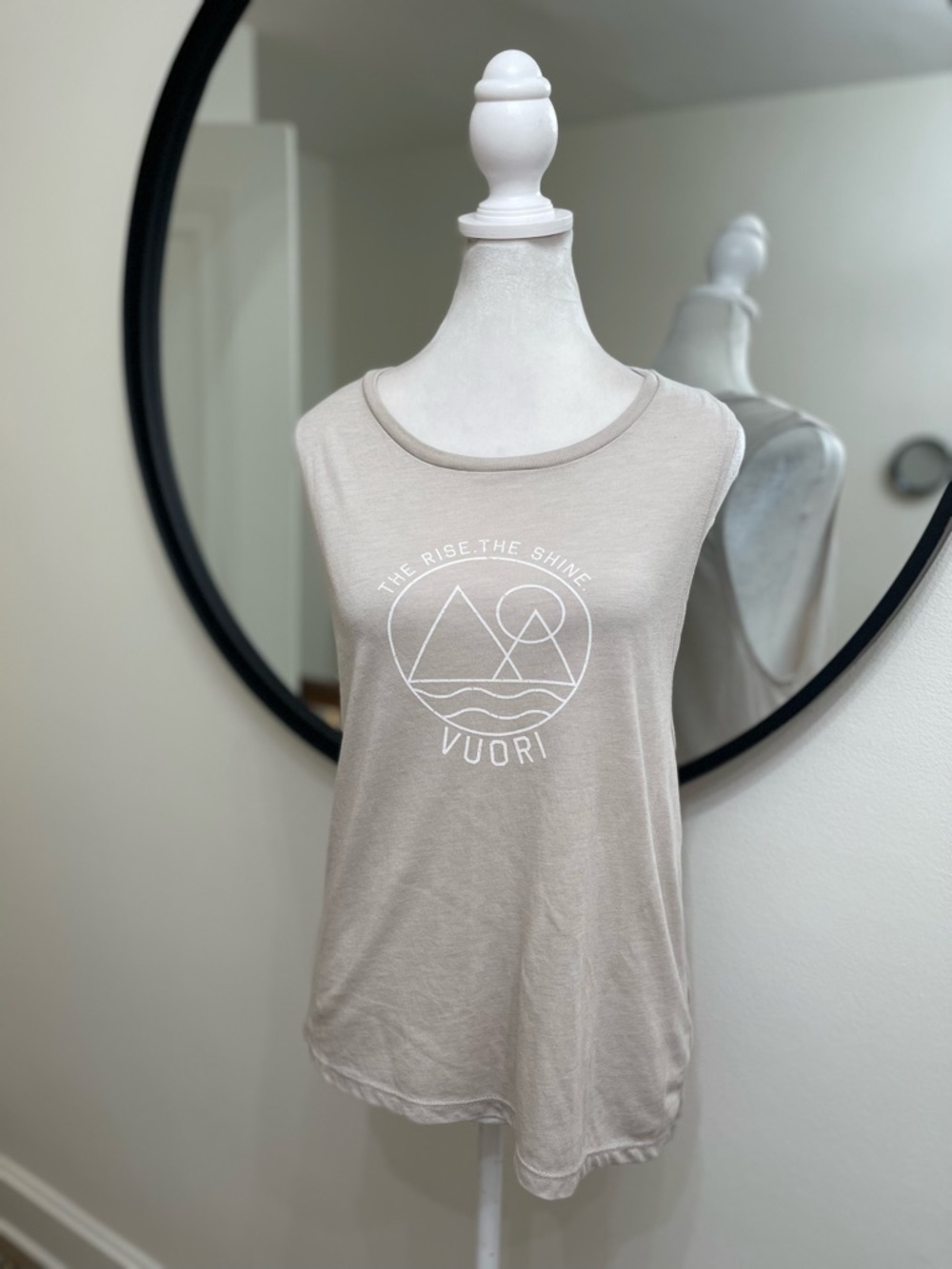 Vuori Beige Graphic Tank Top